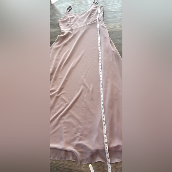 Show Me Your MuMu Soft Beige Faith ChiffonMaxi Spaghetti Strap Dress Size L - Picture 10 of 11